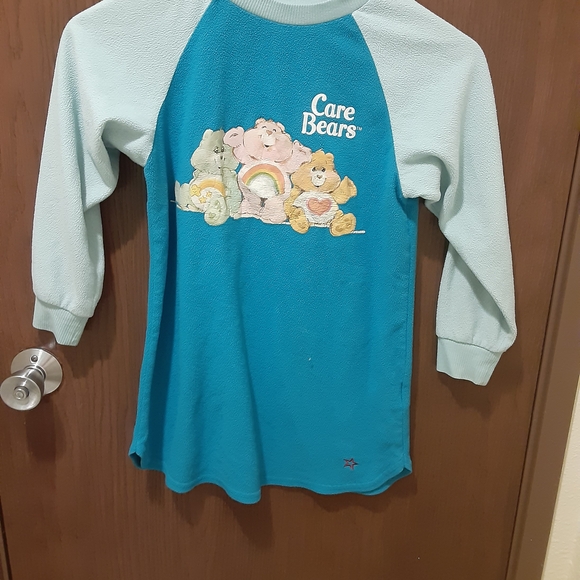 Care Bears Other - Care Bears Kids Girls Long Sleeve Night Gown - Teal and Light Blue Size S